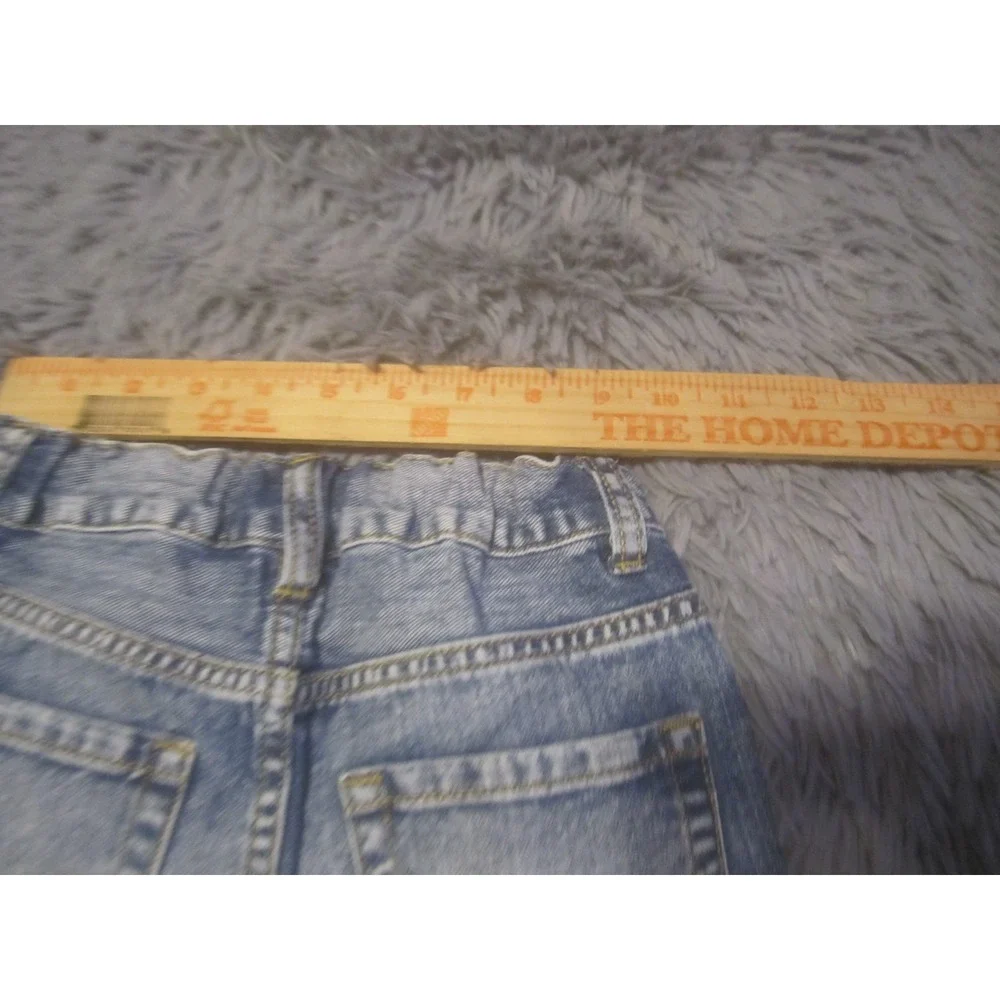 Children's Place Jean Shorts 7 Blue Denim Distressed Adjustable Waist